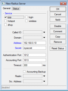 freeradius disconnect mikrotik client